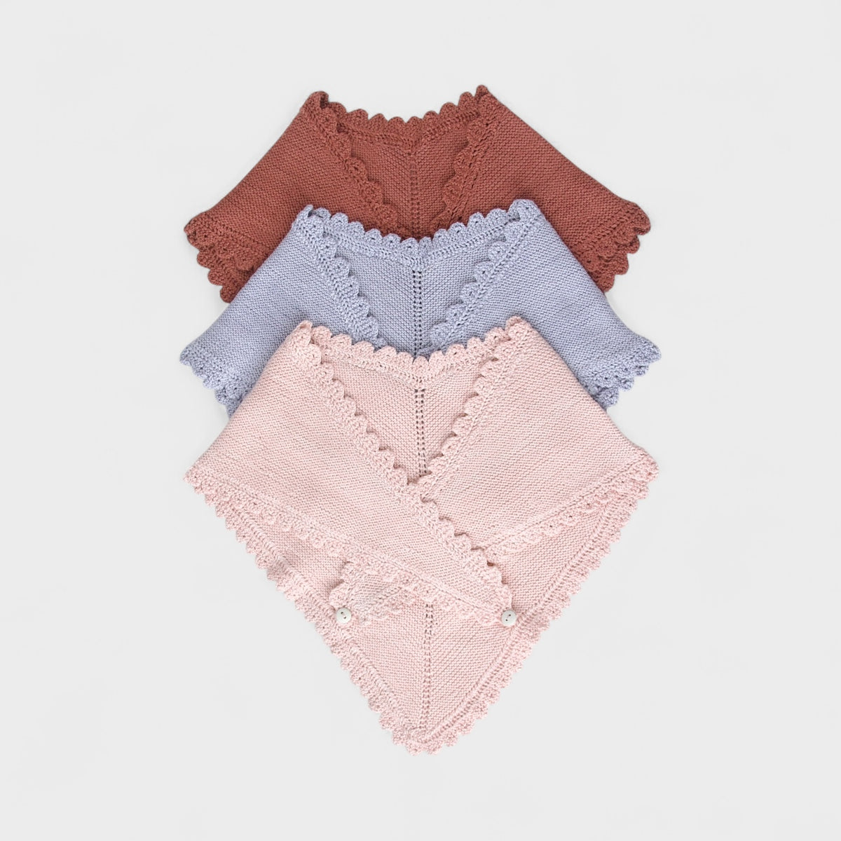 lace-edge shawl . blush
