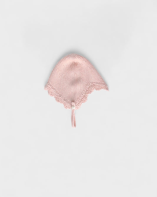 lace-edge cap . blush