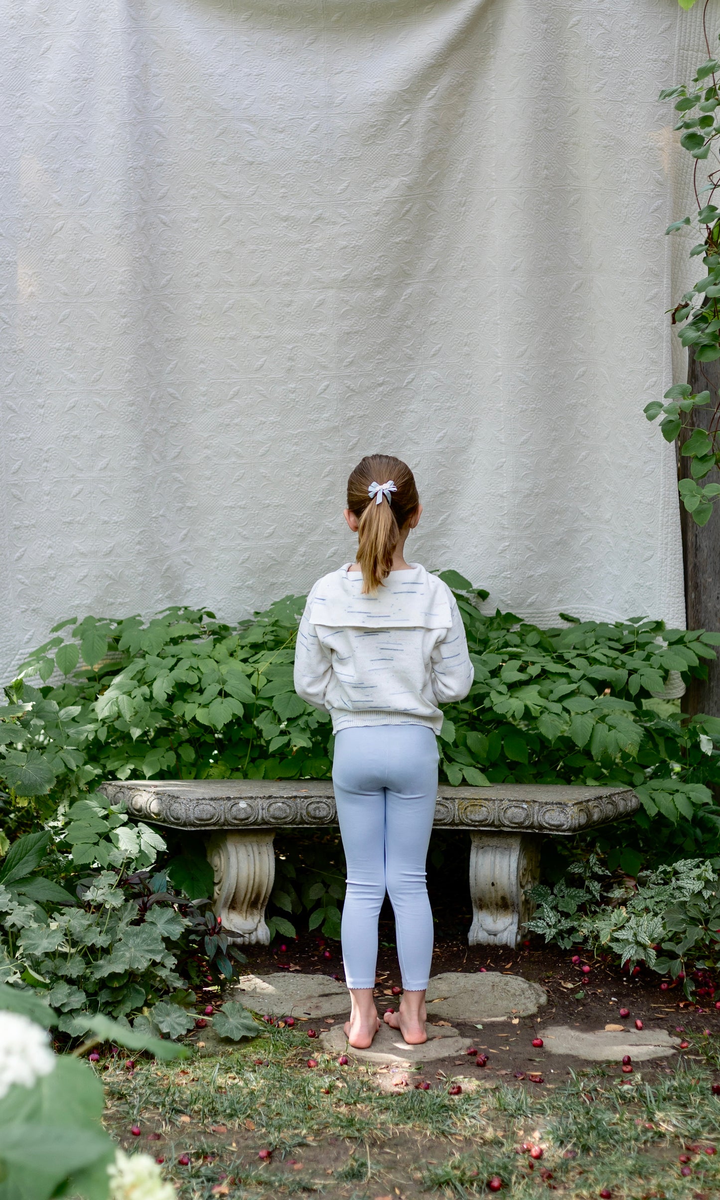 pima legging . forget-me-not