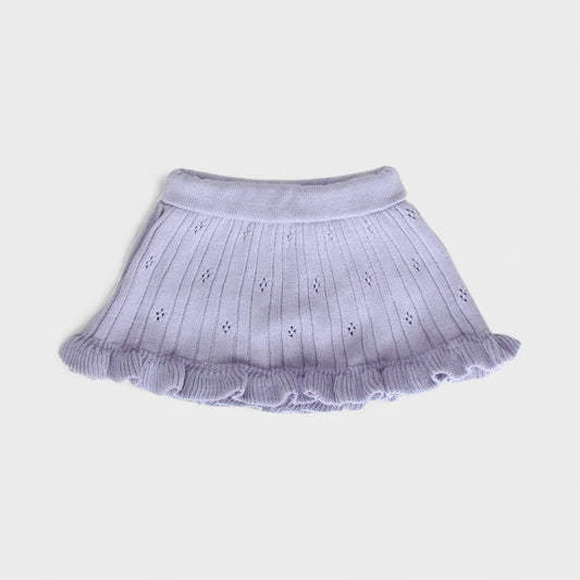 pointelle frill skirted bloomer . heather