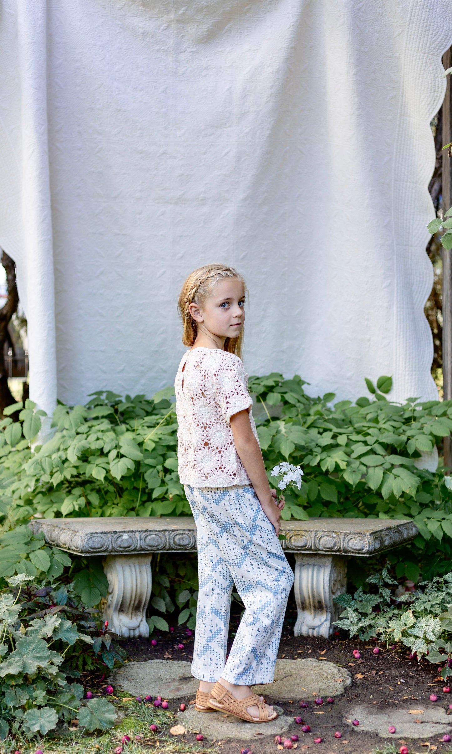 pima beach pant . patchwork