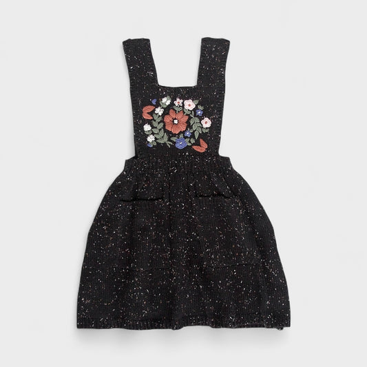 bouquet pinafore . noir tweed