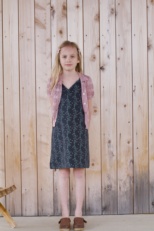 pima ruched camisole dress . verdant trellis