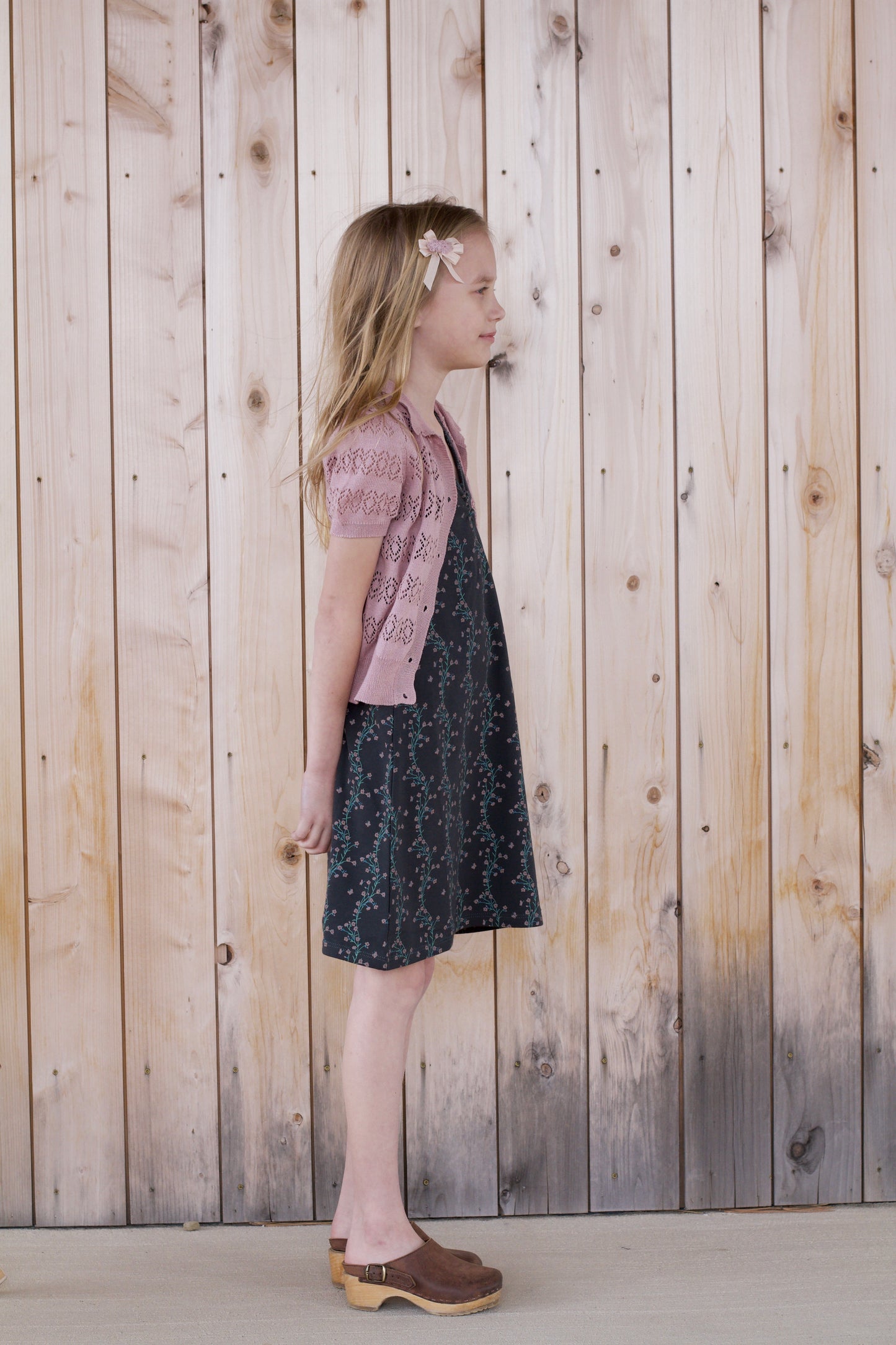 pima ruched camisole dress . verdant trellis