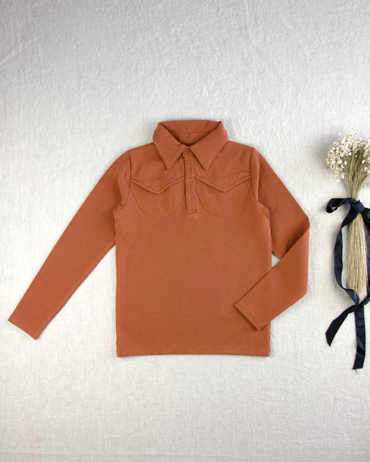 pima western polo. gingerbread