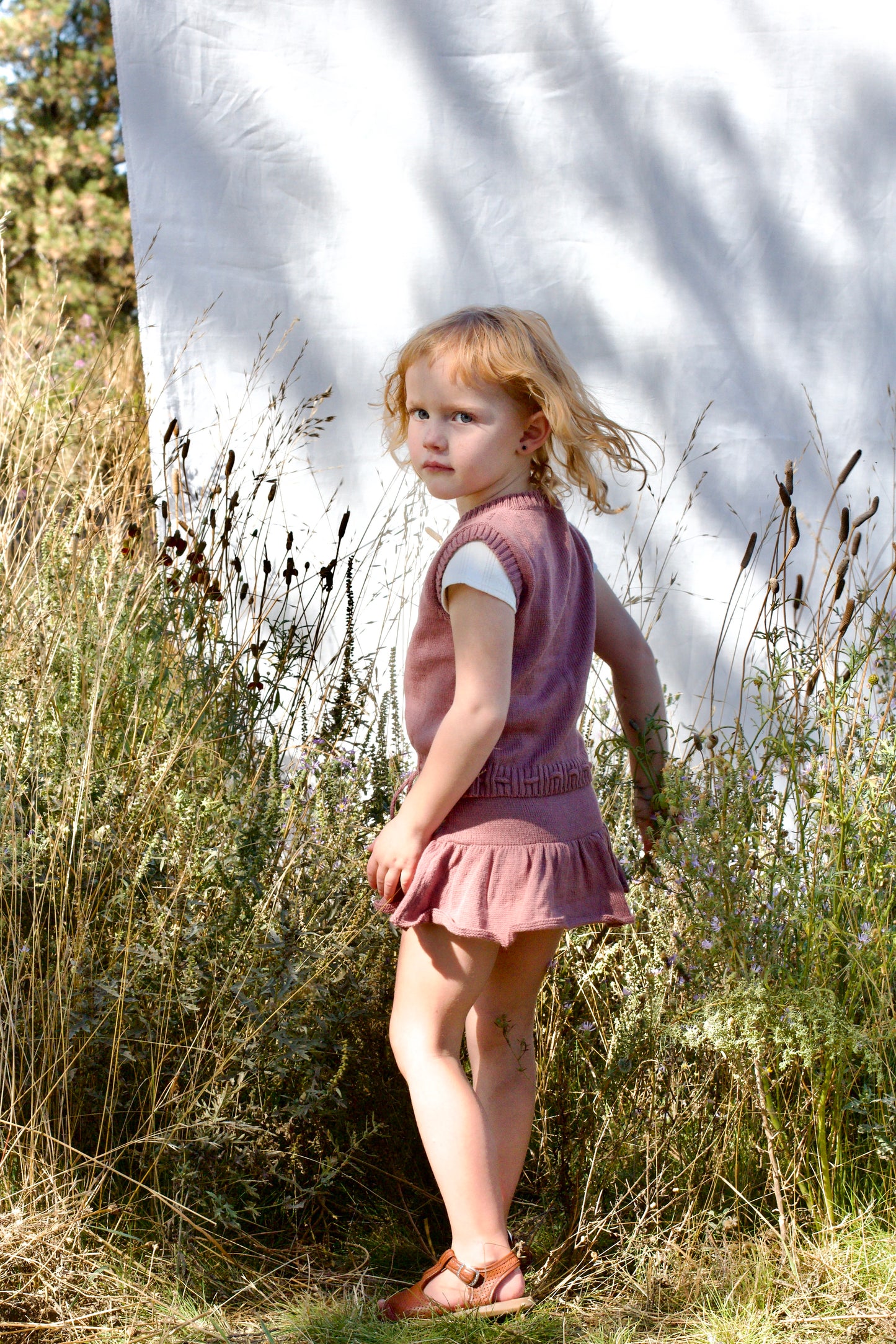 fine-knit vest . burlwood