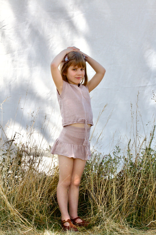 fine-knit vest . rose quartz