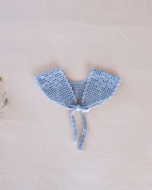 lace crochet shawl collar . bluebell