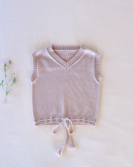 fine-knit vest . rose quartz