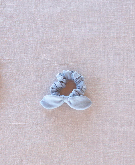 bow scrunchie . bluebell