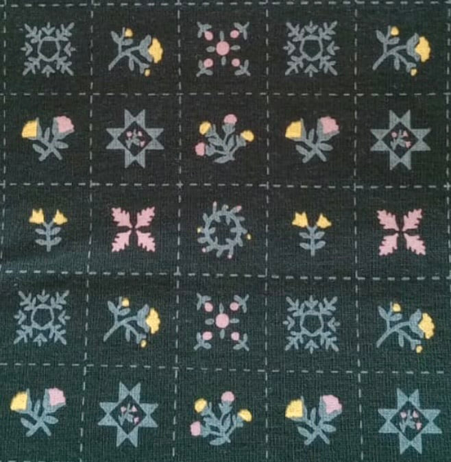 pima ruched ballet tee . black forest folk quilt