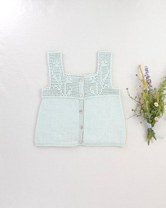 botanical crochet top . meadow