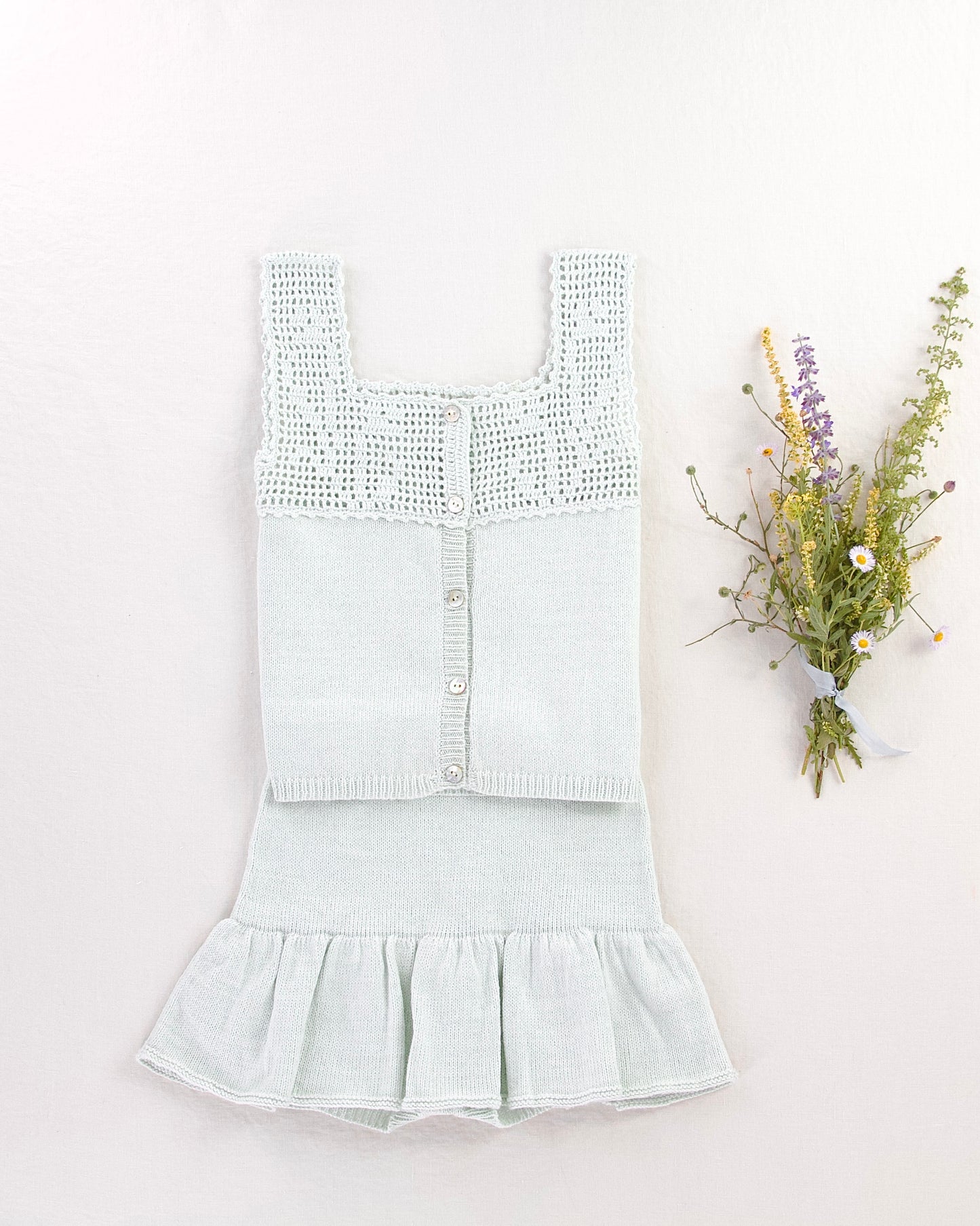 botanical crochet top . meadow