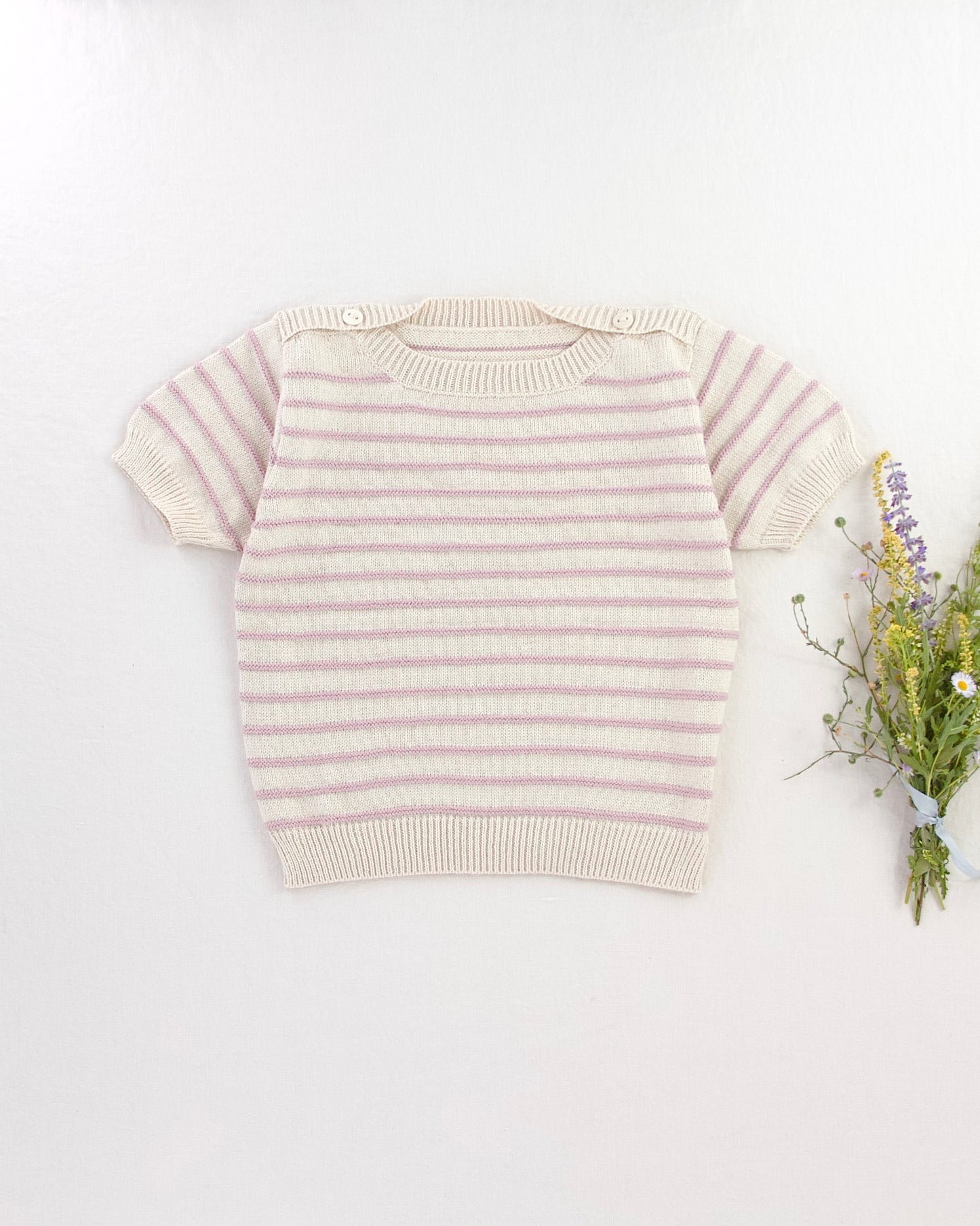*sample stripe knit set . lilac