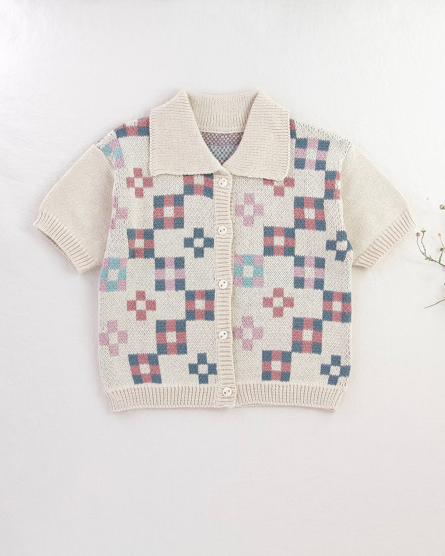 *sample quilt block button down