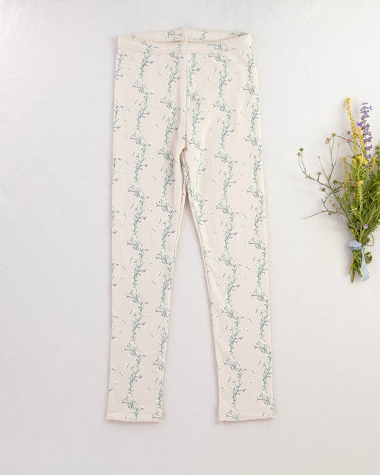 pima legging . linen trellis