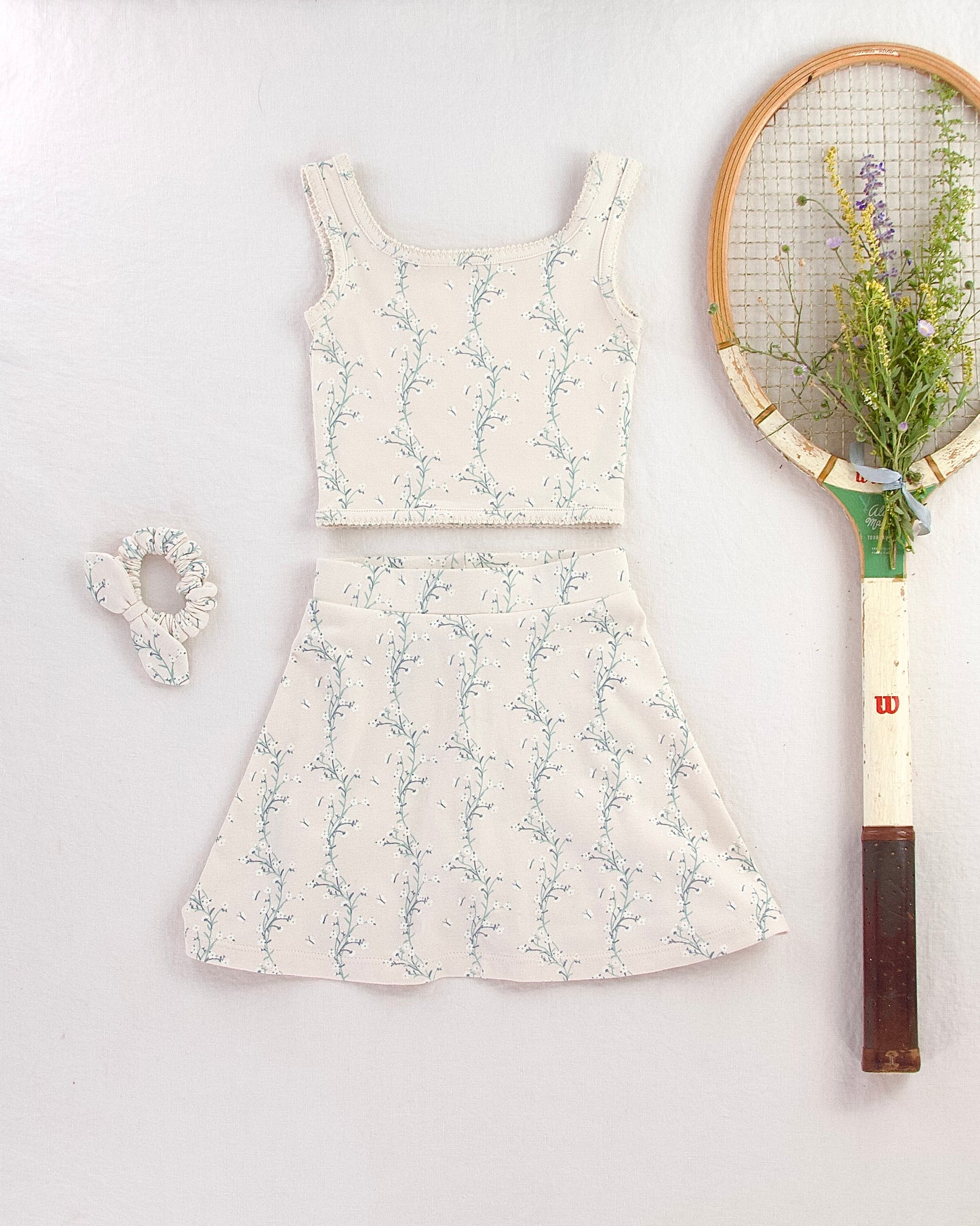 pima crop tank . linen trellis