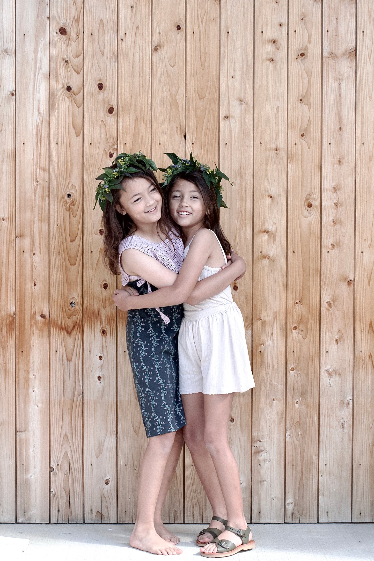 botanical crochet pinny . lilac