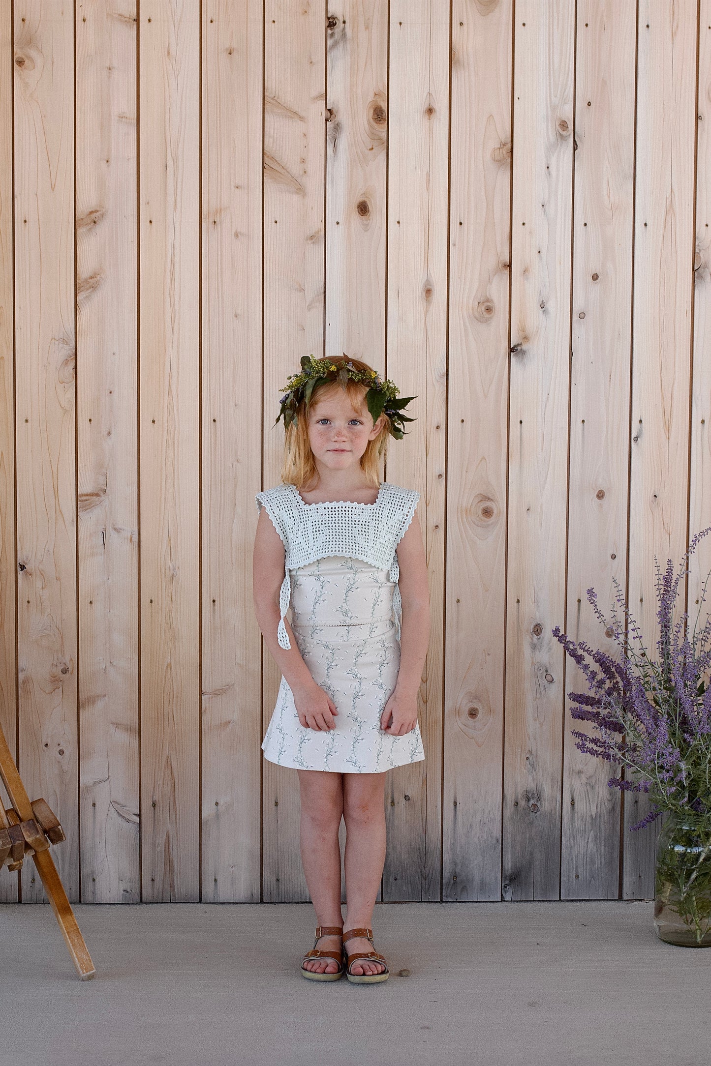 botanical crochet pinny . meadow