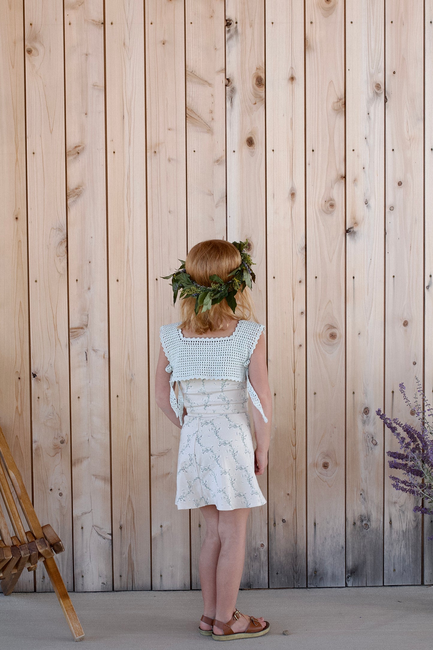 botanical crochet pinny . meadow