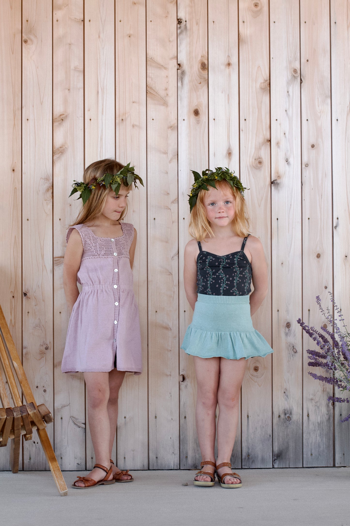 botanical crochet dress . lilac