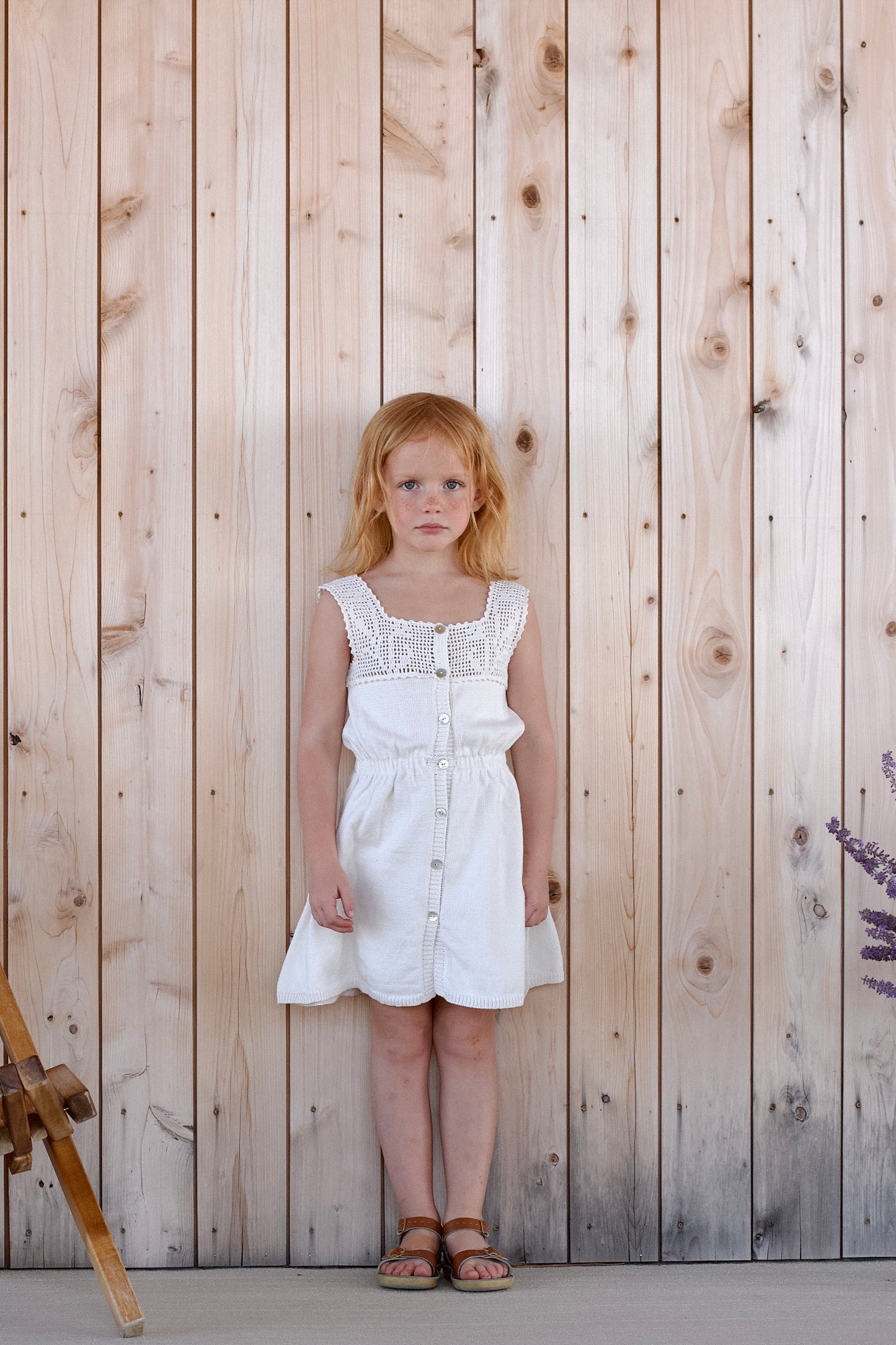 botanical crochet dress . ivory