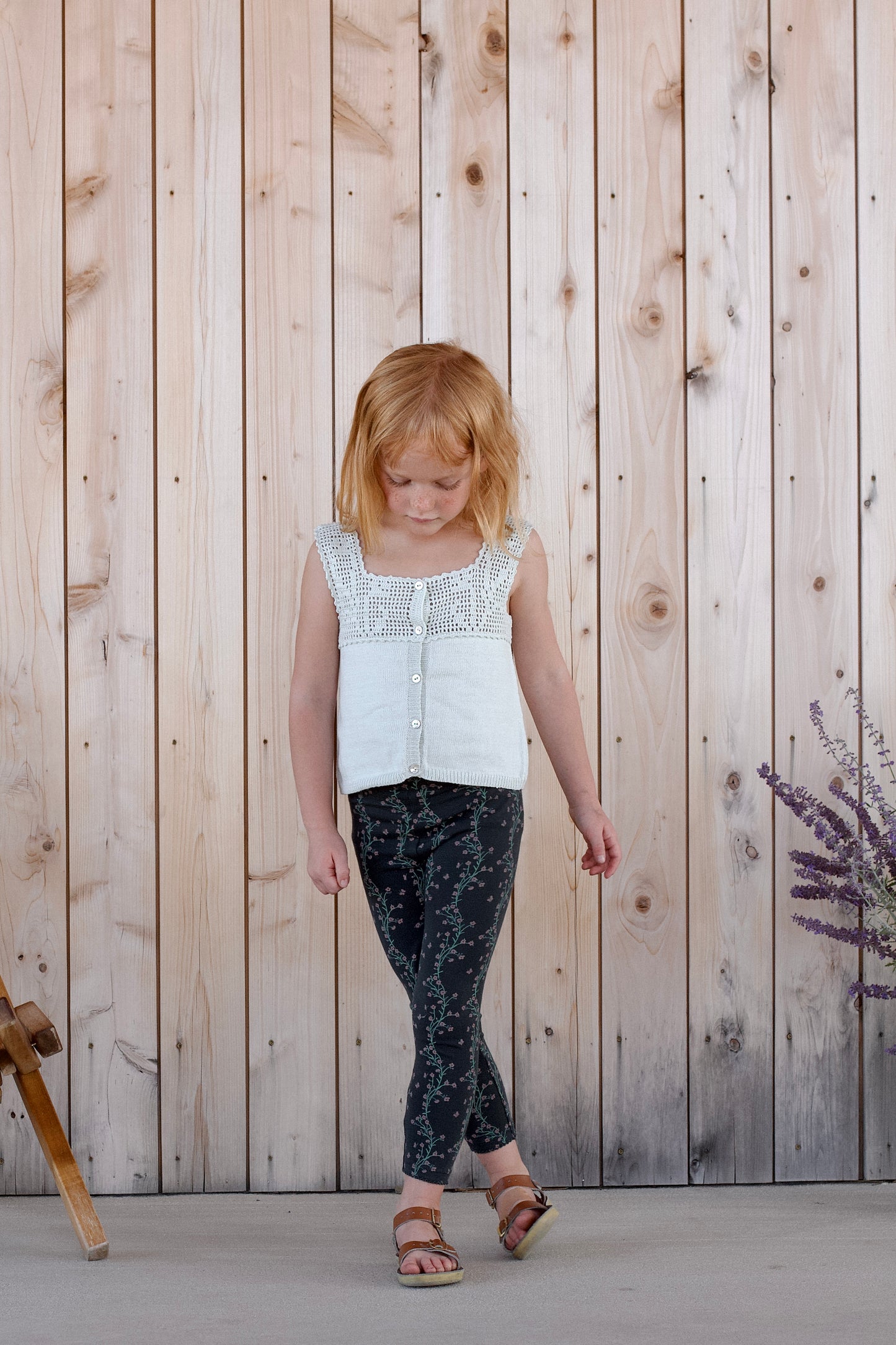 botanical crochet top . meadow