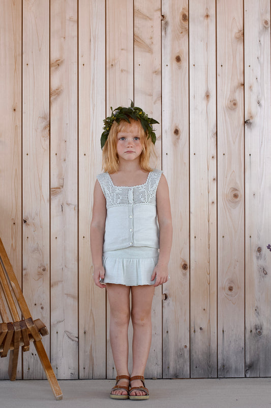 botanical crochet top . meadow