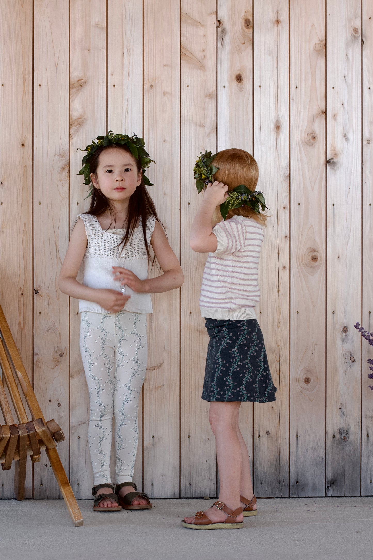 botanical crochet top . ivory