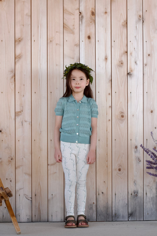 openwork lace cardigan . bluegrass