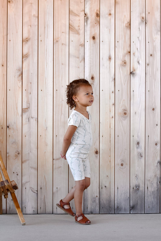 pima bike short . linen trellis