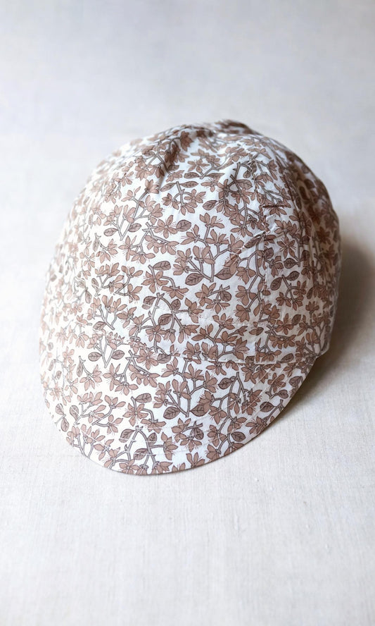 vintage floral tie-back cap