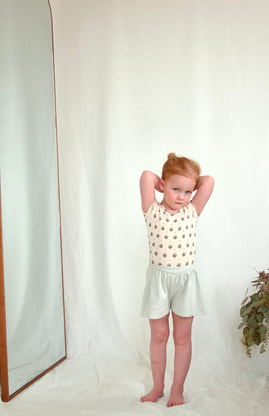 pima bodysuit. cameo floral