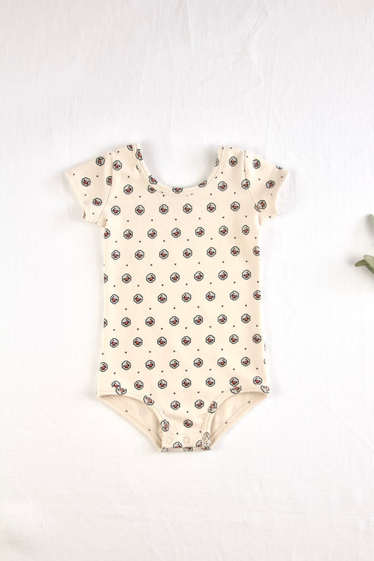 pima bodysuit. cameo floral