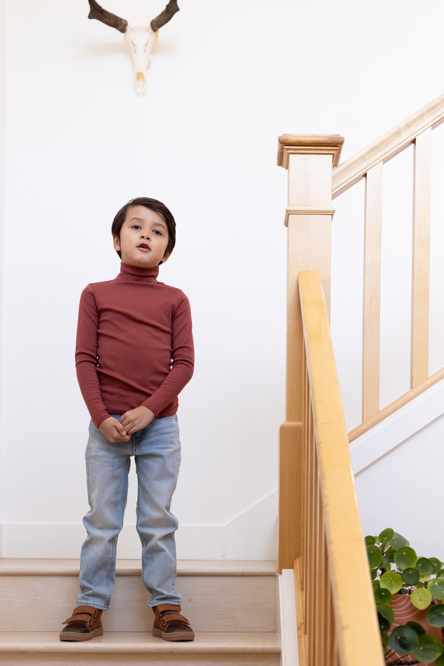 pima snap turtleneck . madder root