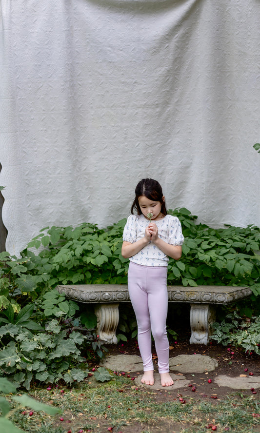 pima short-sleeved poet tee . garden windowpane