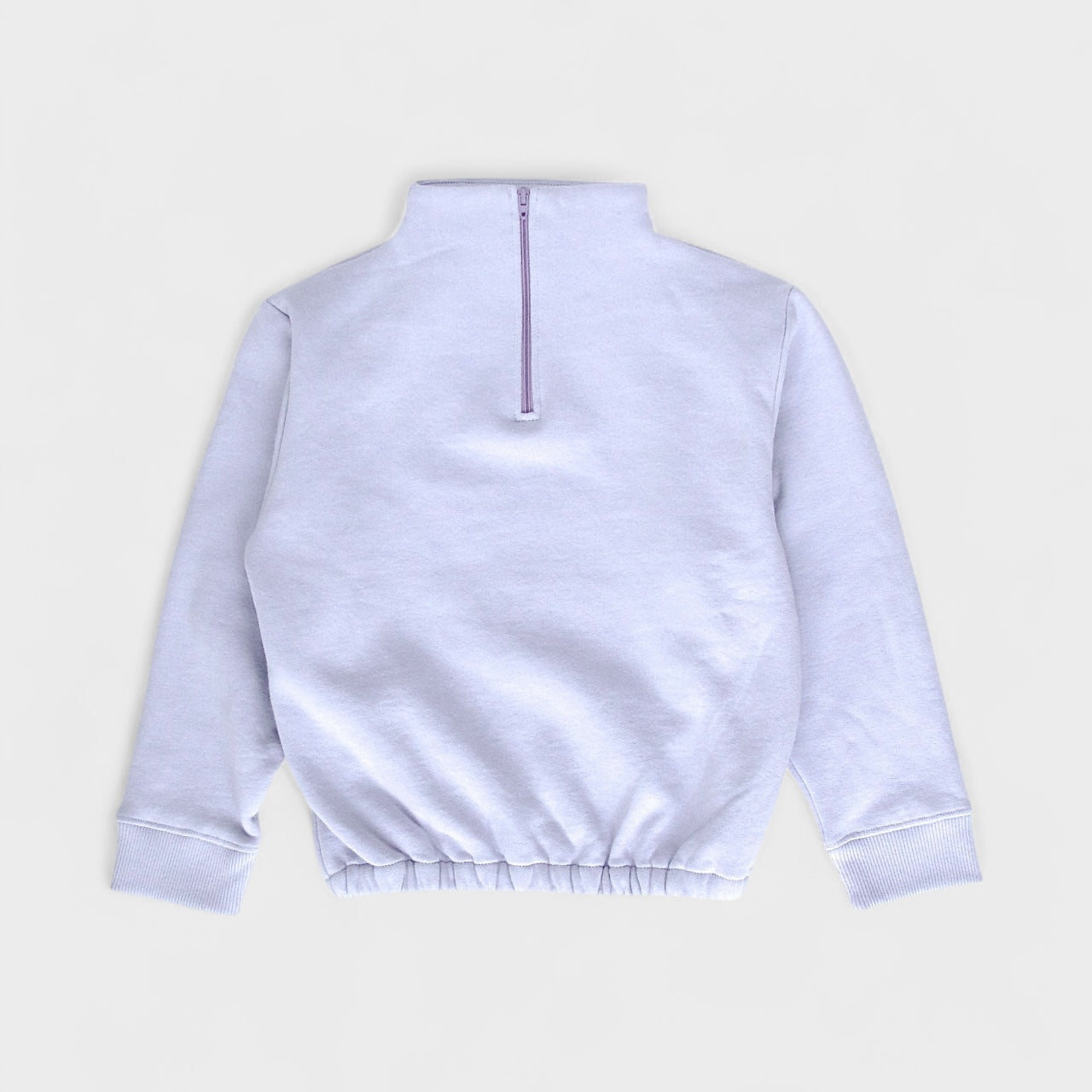 pima fleece zip sweatshirt . heather