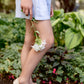 pima flutter shorts . forget-me-not pointelle