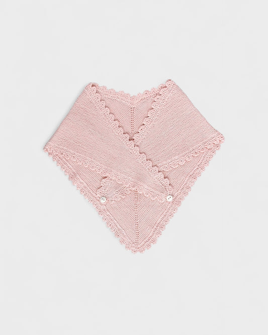 lace-edge shawl . blush