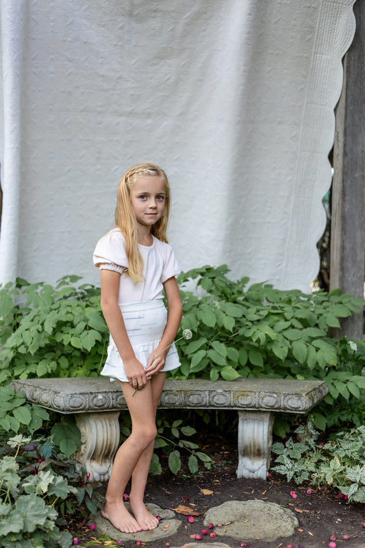 pima short-sleeved poet tee . shell