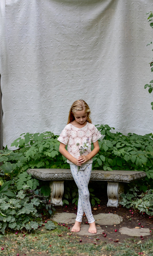 pima legging . garden windowpane
