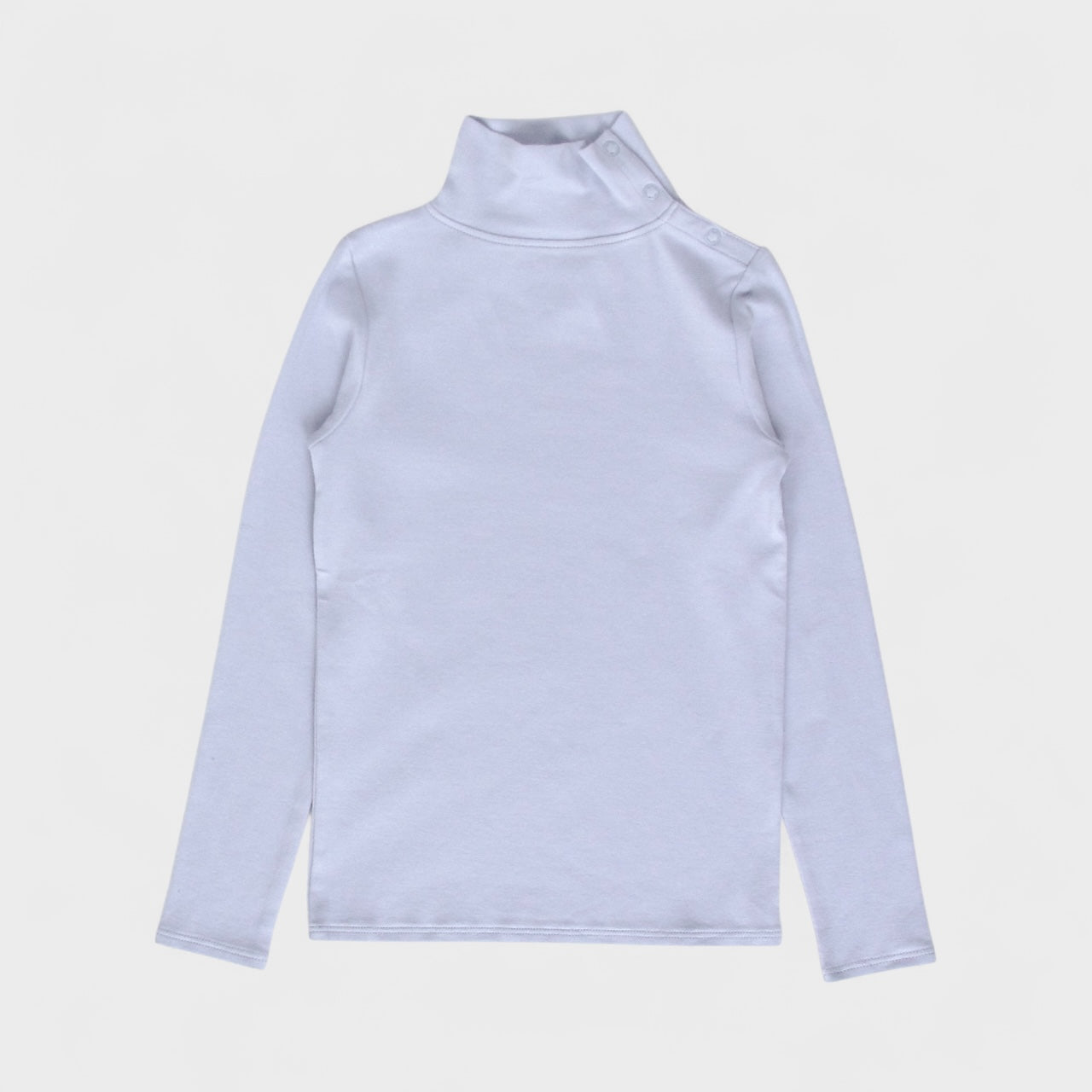 pima snap turtleneck . heather