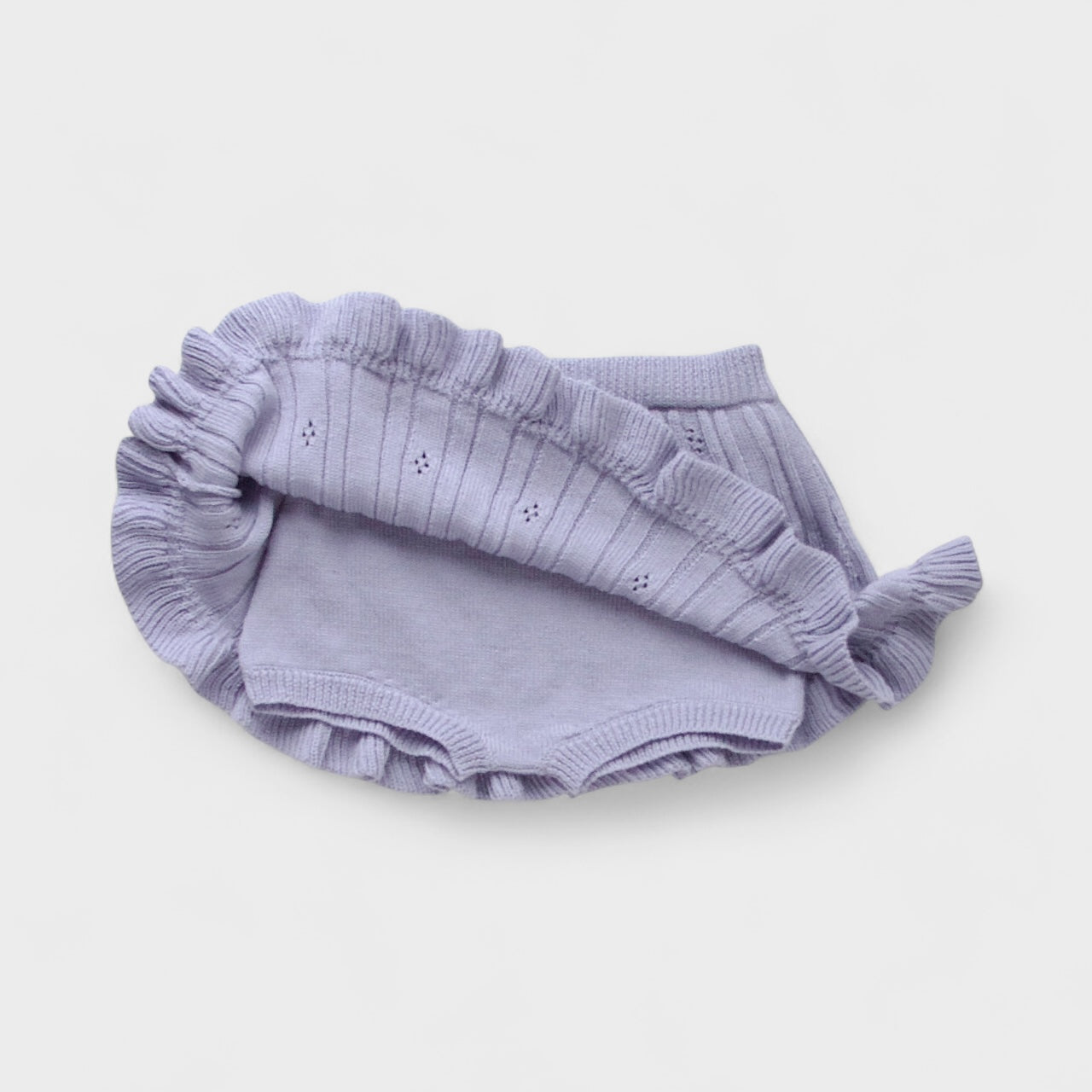 pointelle frill skirted bloomer . heather