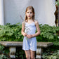 pima ruched camisole . forget-me-not pointelle