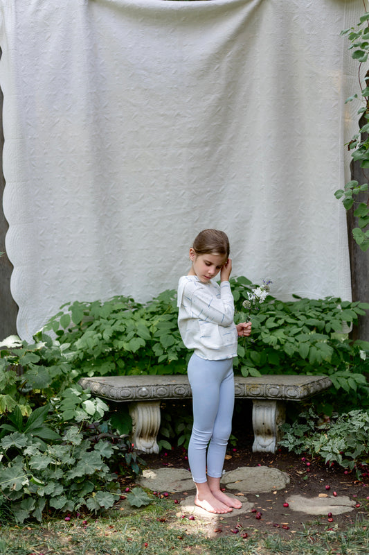 pima legging . forget-me-not