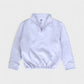 pima fleece zip sweatshirt . heather