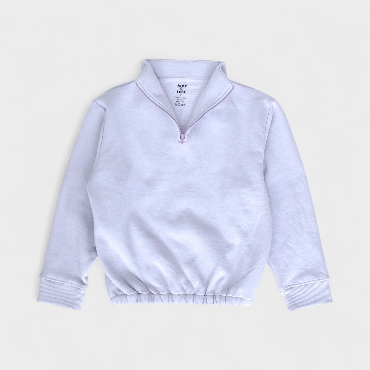 pima fleece zip sweatshirt . heather
