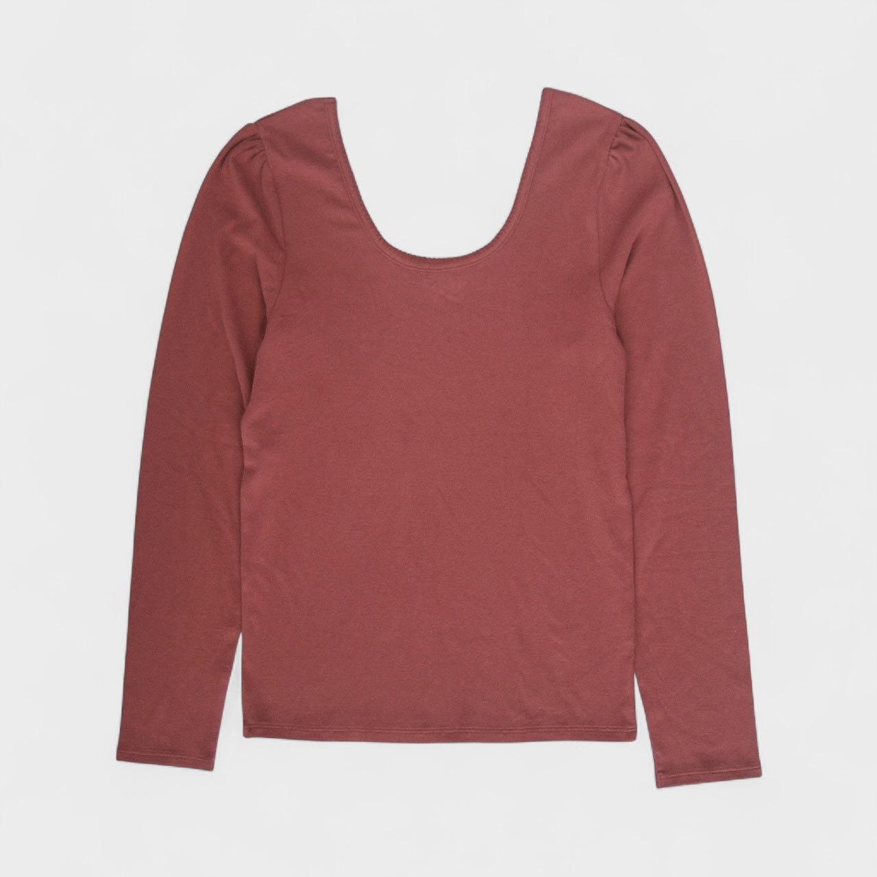 adult puff ballet top . madder root