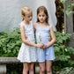 pima ruched camisole . forget-me-not pointelle