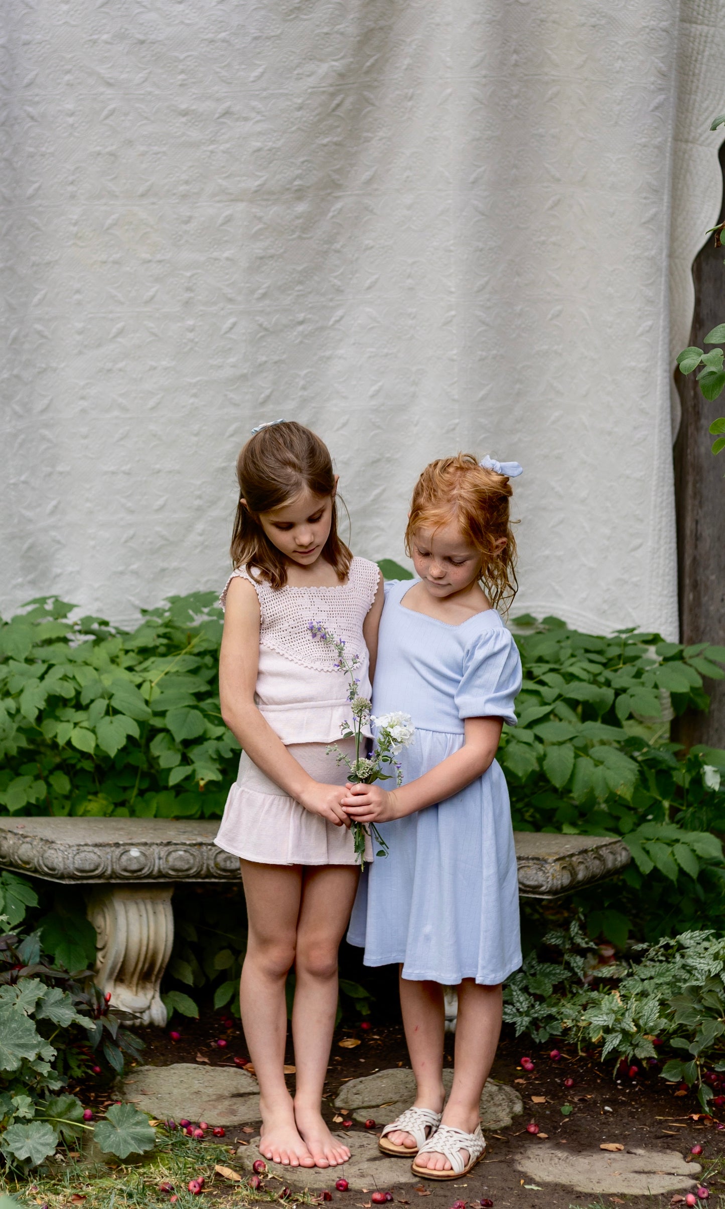 pima picnic dress . forget-me-not pointelle